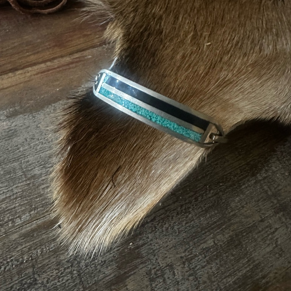 Silver and Turquoise Taxco Bracelet